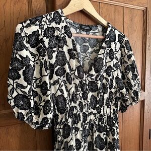 Parisian Floral Midi Dress